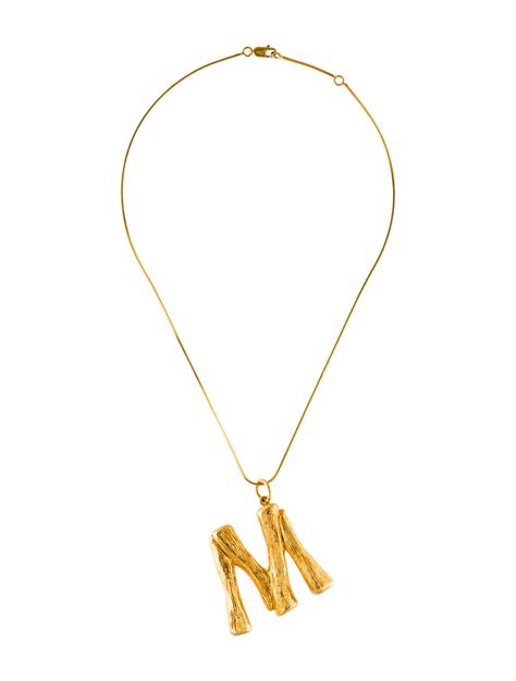 celine chunky letter necklace